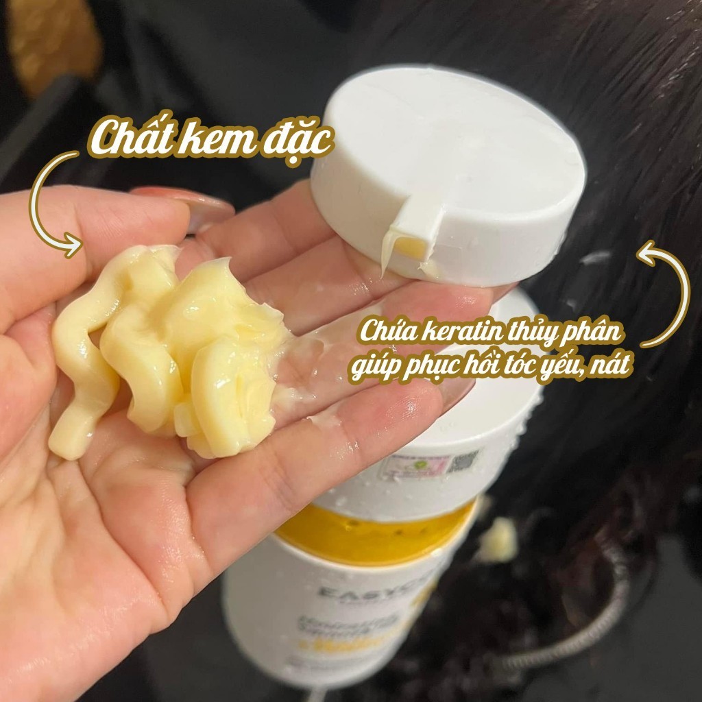 [CHÍNH HÃNG] Kem Ủ Tóc EASYCOS Keratin Thủy Phân 500ml - Phục Hồi Hư Tổn, Ngăn Gãy Rụng, Chuẩn Salon