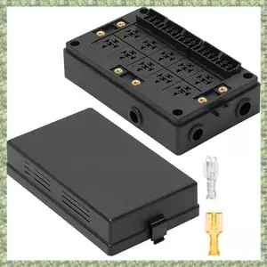 Thiết bị đầu cuối rơle 12V cho ô tô, xe tải - Giá đỡ rơle kiểu 10 khe cắm, Giá đỡ cầu chì ATC / ATO 15 khe