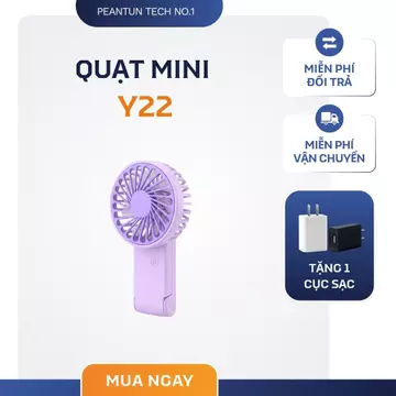 [NEW2026-Y22] Quạt Mini Cầm Tay – Gấp Gọn 90°, 3 Cấp Độ Gió, Siêu Gọn Nhẹ Cho Mùa Hè