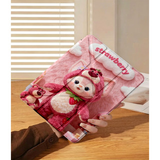 Strawberry Bear LinaBell Ốp bảo vệ gập chữ Y cho iPad cho Air 4/5/6/7/8 M3 M5 iPad Gen 11 A16, Pro 11 M4  Chống sốc