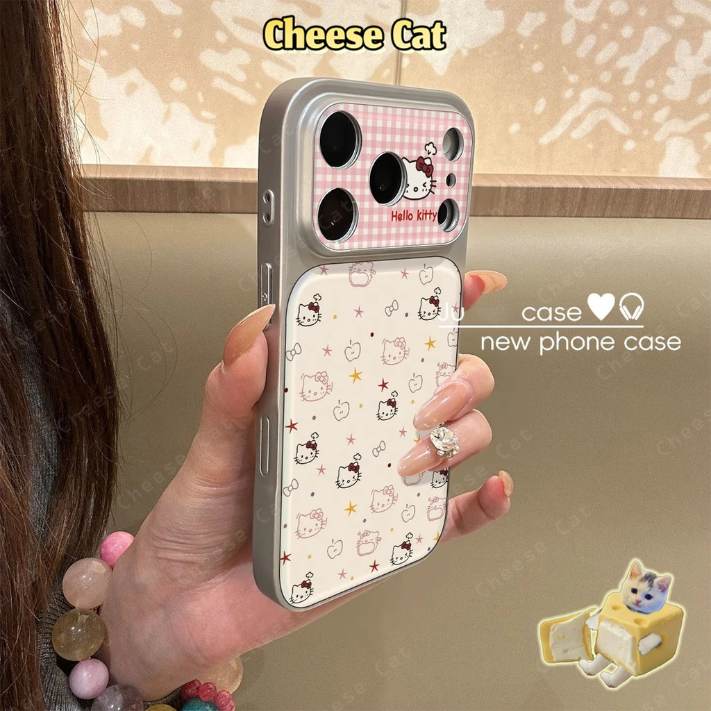 Cửa Sổ Lớn 17 Pro Max Hoa Nhiều Màu Sắc Kitty Da Ốp Lưng Điện Thoại iPhone 14 15 16 11 12 13 Pro Max XR Xs Max