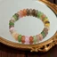 Unisex Abacus Bead Vòng tay pha lê mã não đầy màu sắc - Hạt thủy tinh nứt nhiều màu - Loại bỏ bằng tay Năng lượng âm - Thời trang Unisex mùa hè