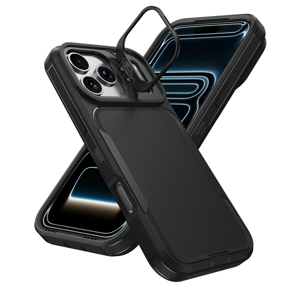 Dành cho iPhone 17 Pro Max / 16 Pro / 15 / 14 / 13 / 12 / 11 Giá đỡ vòng máy ảnh kim loại Vỏ điện thoại / Vỏ iPhone chống sốc cấp quân sự / Micro Matte thoải mái
