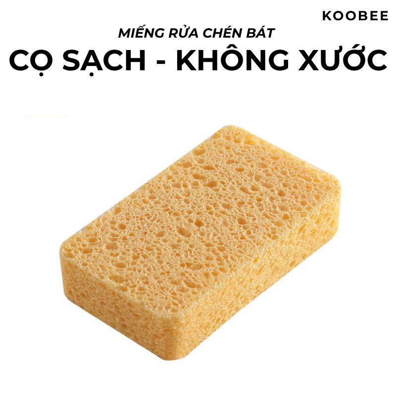 Bộ 03 Miếng Rửa Chén Sợi Sisal KOOBEE – Bọt Biển Rửa Bát 2 Mặt Cọ Sạch Không Xước, Nhanh Khô, Siêu Bền | 375
