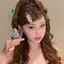 Kẹp Tóc Xoay Mặt Pha Lê Sang Trọng với Viền Ngọt Ngào - Mới