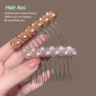 Lược chèn tóc cao cấp phong cách Hàn Quốc với ngọc trai, tiện dụng cho việc tạo kiểu tóc