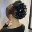 Kẹp Vuốt Tóc Nơ Lớn Satin Thanh Lịch, Phù Hợp Làm Phụ Kiện Tóc