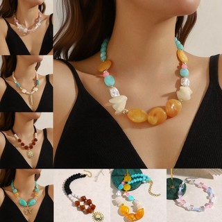 1 chiếc Vòng cổ hạt Acrylic phong cách Bohemian đa năng