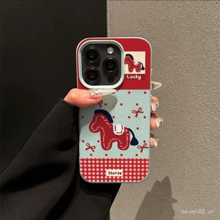Ốp Điện Thoại Thích Hợp Cho iPhone 11 12 13 14 15 16 17 Pro max Plus Air Năm Mới Ngựa Đỏ Chống Sốc Vỏ Bảo Vệ Chống Sốc Bao Gồm Tất Cả N7SF