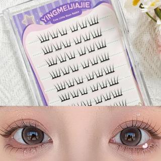 Không Keo Lông Mi Giả Có Lớp Lót Tự Dính Dễ Dàng Mặc Và Có Thể Tái Sử Dụng Màu Đen Cụm Mi Cho Nữ