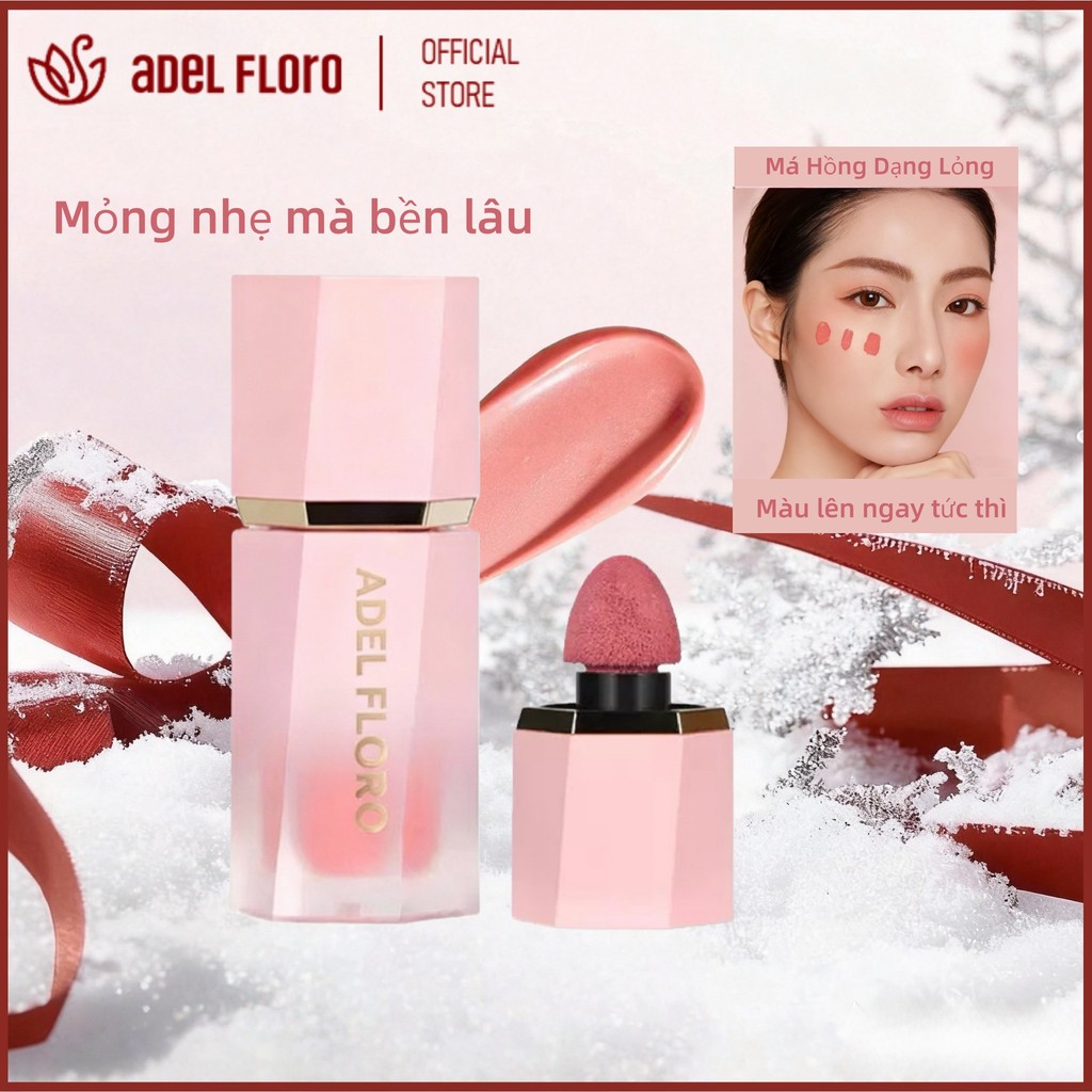 Son Nước Má Hồng Adel FluidBlush ⬢ - Chấm Má Môi Mắt, Lên Màu Tự Nhiên, Không Bết Dính, Giữ Màu 12H
