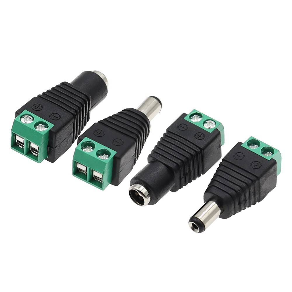 Đầu kết nối nguồn DC tải cao, dòng 5A cho nhiều thiết bị，Jack đực cái，Phích cắm DC，Loại Vặn Vít，Lõi Đồng loại tốt