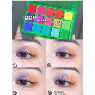 Bảng phấn mắt 15 ô Macaron, đa sắc màu ngọc trai và đất, hiệu ứng mờ, phù hợp trang điểm