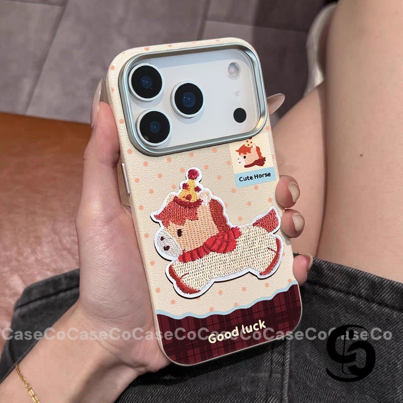 Cho Realme C71 C67 C63 C21 C31 C75 C3 C51 C55 C53 5i 11 C12 5 C25 6i 8i C11 C25 5S Ốp điện thoại hình ngựa con dễ thương