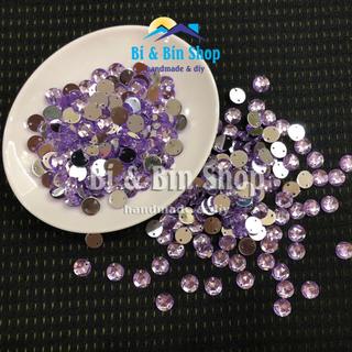 288 Viên Đá Kết Nhựa Tròn 8mm Đính Kết Trang Phục, Làm Phụ Kiện Thời Trang