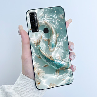 Dành Cho TCL 20 SE / TCL 20 XE Vỏ Sang Trọng Dễ Thương Tình Yêu Mèo Thỏ Màu Đen Ngộ nghĩnh Vỏ Điện Thoại Silicon Mềm Cho TCL 20SE 20XE Ốp Lưng
