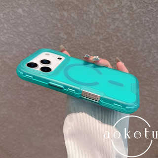 Ốp điện thoại từ tính ba trong một iPhone 17 ProMax phù hợp cho Apple 16 màu xanh lá cây đơn giản 15 / 14 / 13 / 12 / 11 bao gồm tất cả vỏ mềm chống rơi