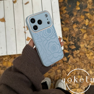 Cam camellia thích hợp cho vỏ điện thoại iPhone 7 Promax, ống kính 17 Pro cao cấp mới bao gồm tất cả các trường hợp bảo vệ không khí sáng tạo mùa thu đông