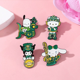 4 Cái / bộ Sanrio Kitty Mèo Quế Chó Và Kuromi Trâm Trang Trí Kỷ Niệm Pin