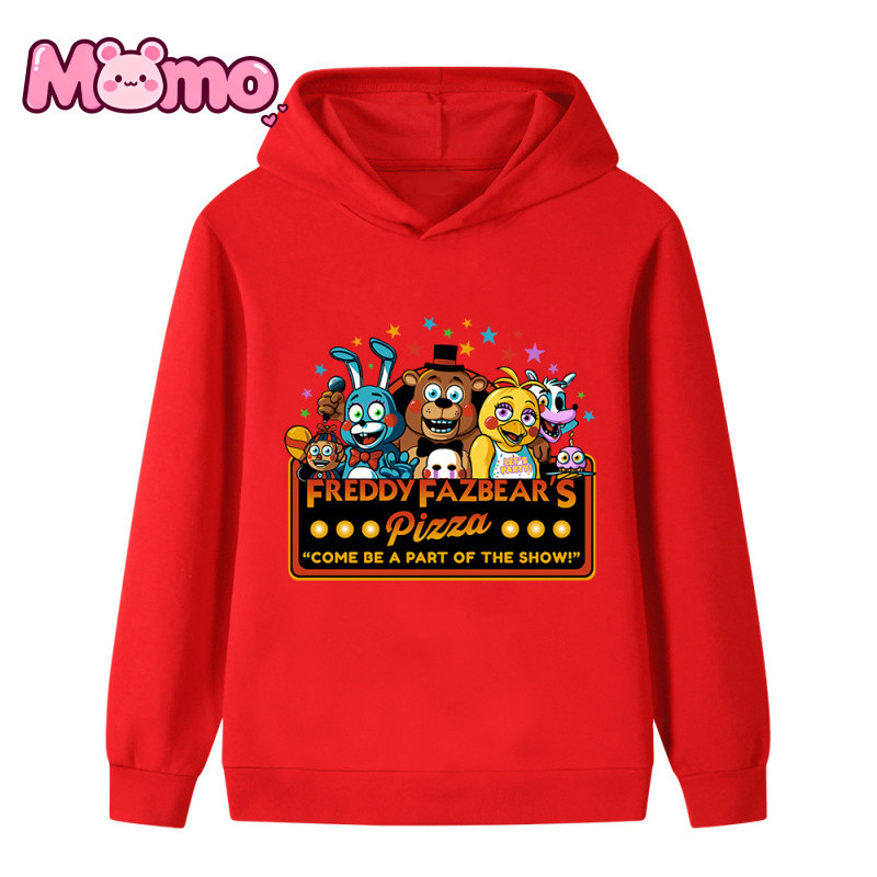 Năm Đêm Tại Freddy 's Họa Tiết Hoạt Hình In Hình Bé Trai Và Bé Gái Cùng Phong Cách Áo Khoác Áo Dài Tay Top