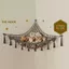 Võng động vật nhồi bông CODECOVED, Lưới lưu trữ võng đồ chơi sức chứa khổng lồ Jumbo, Giá đỡ sang trọng Treo Macrame Lưới tam giác Đồ chơi Giá đỡ lưới góc tường