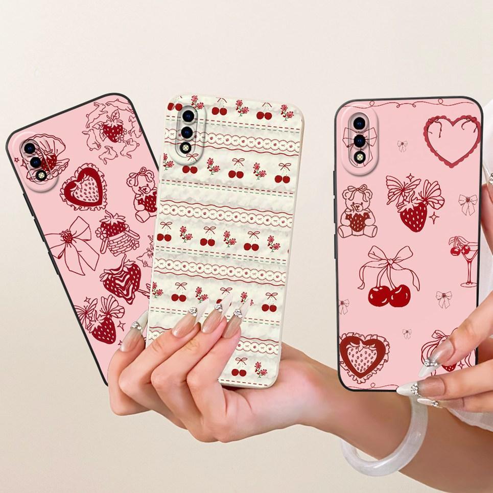 Dành Cho Vivo Y17s / Vivo Y28 4G 5G Vỏ Điện Thoại Họa Tiết Nơ Hoa Sang Trọng Bướm Nữ Tính Ốp Lưng Silicon Lỏng Mềm