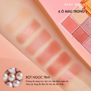 Bảng Phấn Mắt 6 Ô Màu BABY BRIGHT Eye Palette Phấn Lì Và Ánh Nhũ Lấp Lánh 0.7g