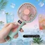 Quạt làm mát di động Mini LACYESUK, Quạt cầm tay màn hình kỹ thuật số nhỏ gọn 2 trong 1, Tuổi thọ pin dài Nhẹ 120 tốc độ Quạt đứng để bàn có thể sạc lại USB cho văn phòng