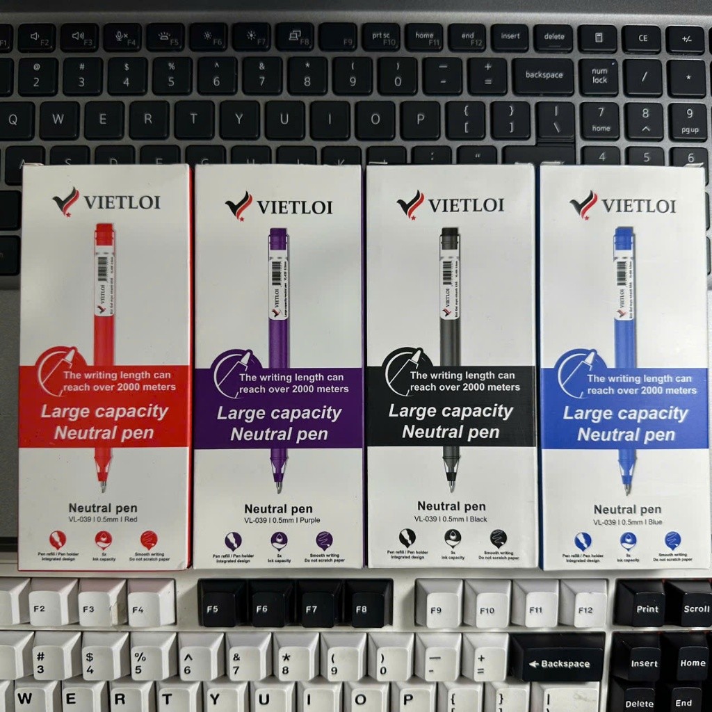 [ 5 CÂY ] Bút bi gel mực VIET LOI đại dung tích mực VL-039 viết được 4km