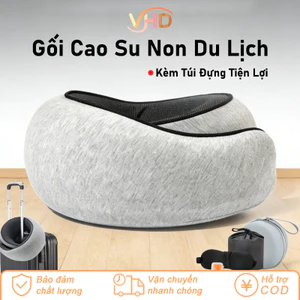 Gối Du Lịch Cao Su Non - Thiết Kế Công Thái Học, Hỗ Trợ 360° Vùng Cổ & Gáy, Hiệu Quả Giảm Đau Mỏi Cổ