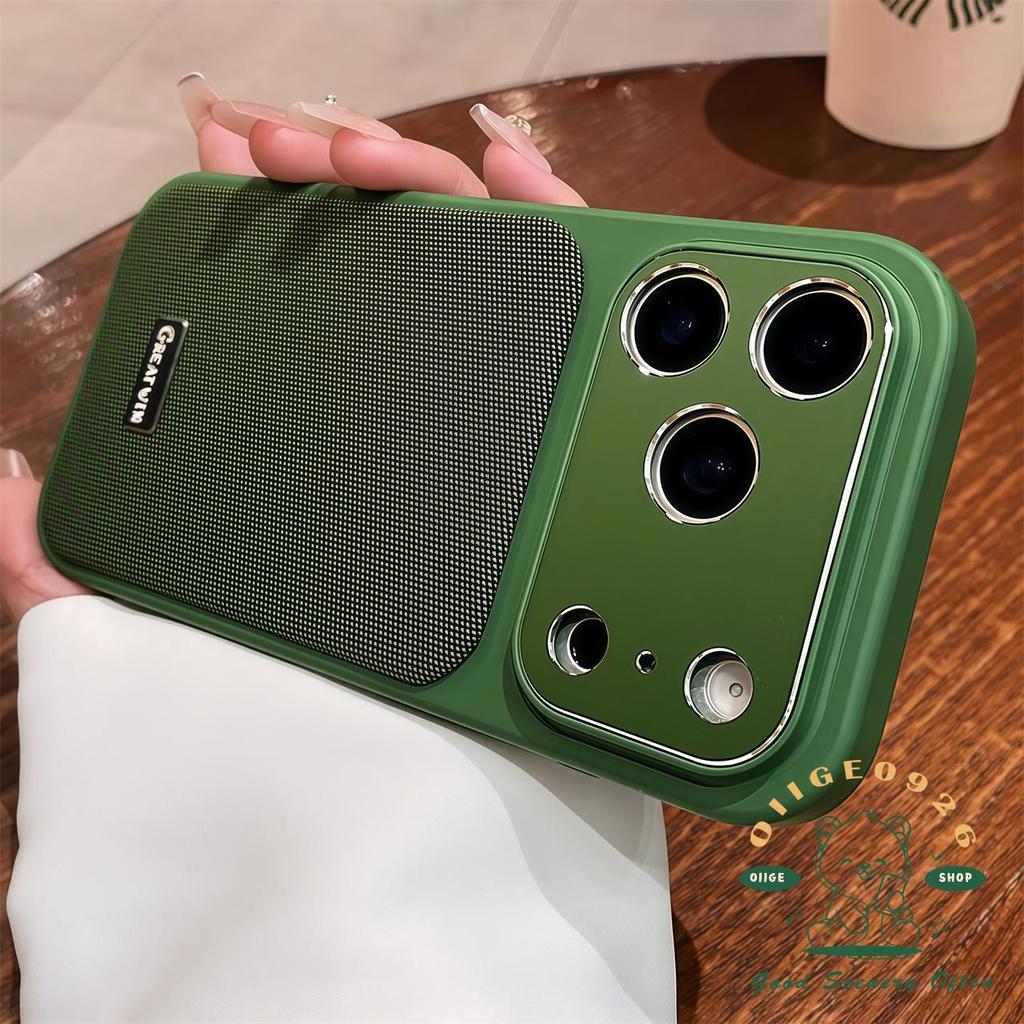 【 Ốp lưng iPhone17 】 Vỏ vải dệt chống rơi cảm giác da Vỏ điện thoại iphone17 Pro Max 16 15 14 13 cho vỏ iPhone Vỏ mềm silicon TPU chống sốc