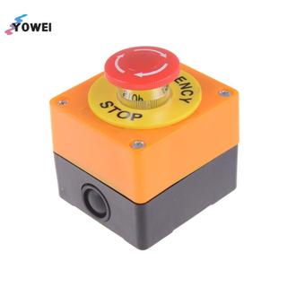 YOWEI Red Sign Nấm Dừng Khẩn Cấp Nút Nhấn Trạm Công Tắc 1 NO 1 NC VN