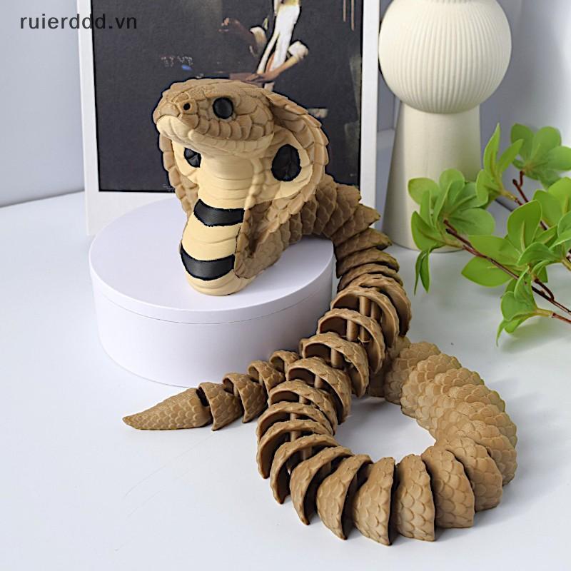 # ruierdd # Tượng King Cobra in 3D Mô hình thực tế Mô hình thực tế Đồ trang trí rắn Đồ trang trí để bàn.