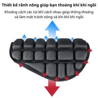 Đệm Lót Yên Xe Máy Đàn Hồi Thoáng Khí, Đệm Lót Yên Xe Chống Ê Mông Ngồi Cả Ngày Không Mỏi Phù Hợp Cho Shipper, Phượt Thủ