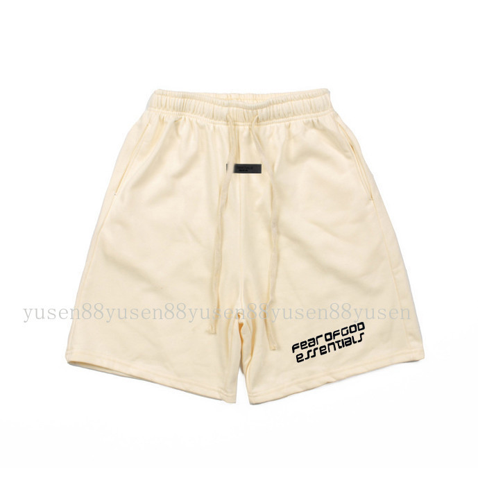 Chất Lượng Cao ESSENTIALS Đôi Dòng FOG lồi lõm In Chữ Quần Nam Nữ Rời Năm Điểm Quần Short