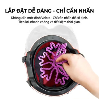 Đệm lót mũ bảo hiểm hình bông tuyết, chống ép tóc, giữ kiểu tóc khi đi xe máy/xe đạp