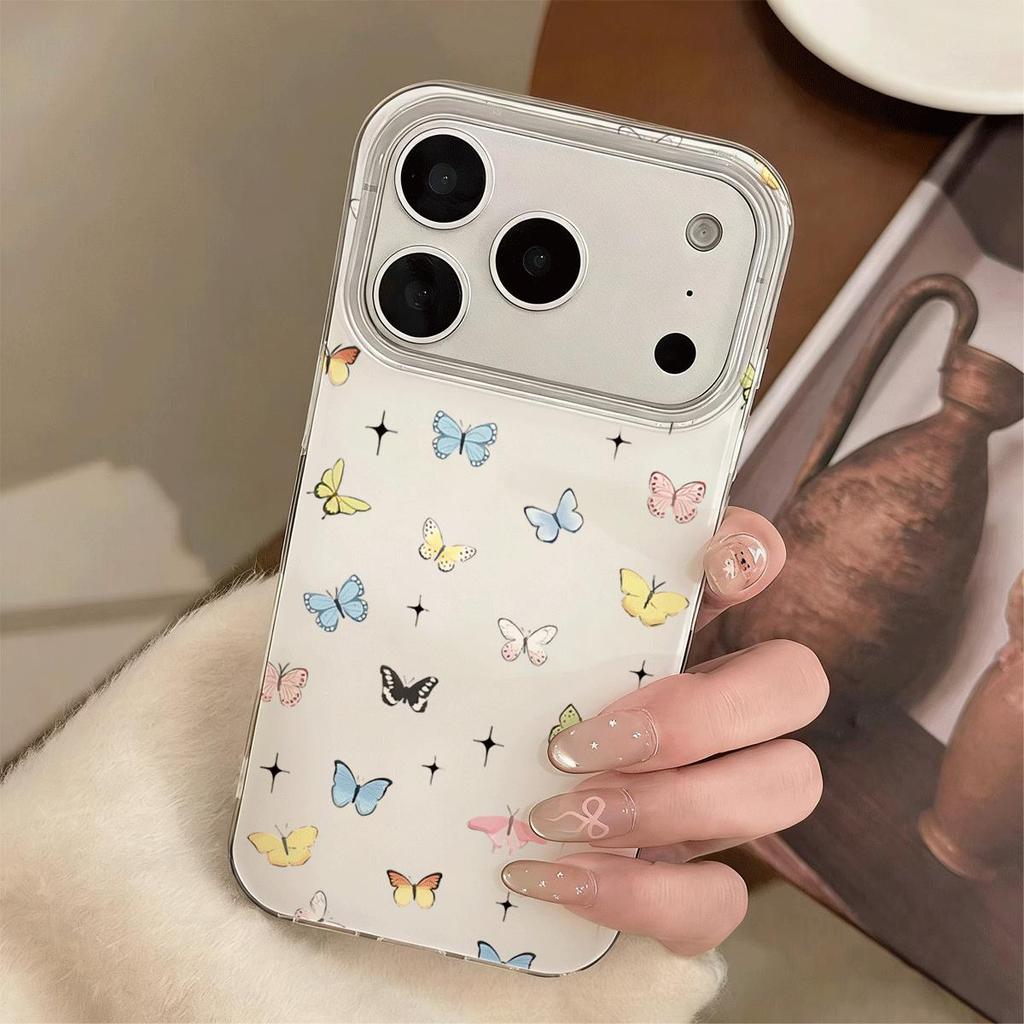 Màu bướm nhảy múa cho 16 trường hợp iPhone 17Air hai lớp 14/13/11Pro