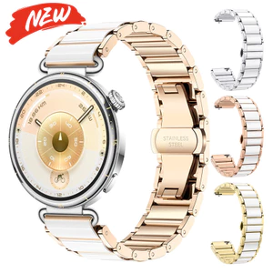 18mm Nữ bắt chước dây đeo gốm sứ cho Huawei Watch GT6 GT5 GT4 41mm / GT5 Pro 42mm vòng tay