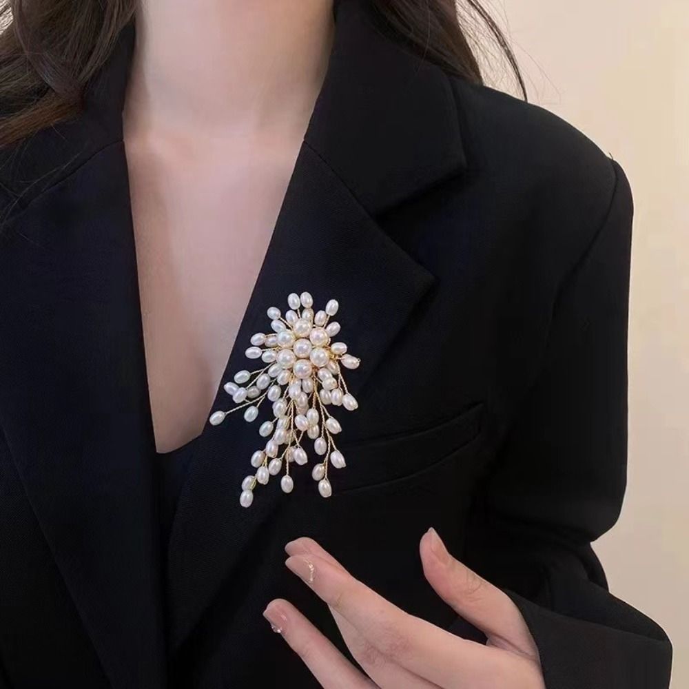 Trâm cài ngọc trai giả HOBBYIN - phụ kiện sang trọng, phù hợp cho các sự kiện và bữa tiệc