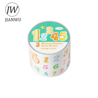 JIANWU Số Đa Dạng Series Hình Nhiều Màu Sắc Phong Cảnh Chất Liệu Cắt Dán Thêu Sò PET Băng Sáng Tạo DIY Tạp Chí Văn Phòng Phẩm