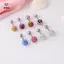 Bông Tai Punk Crystal Ball Stud Thép Không Gỉ Trang Sức Tai Xuyên Thấu