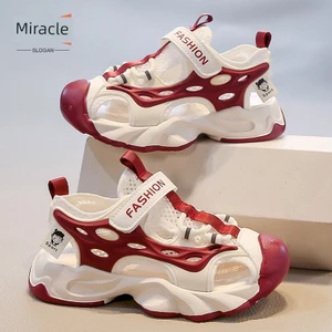 Giày Sandal Bé Trai Baotou 2026 Phong Cách Mới Mùa Hè Giày Thể Thao Trẻ Em Đi Biển Vừa Lớn Trẻ Em Bé Trai Giày Sandal Đế Mềm Chống Trơn Trượt