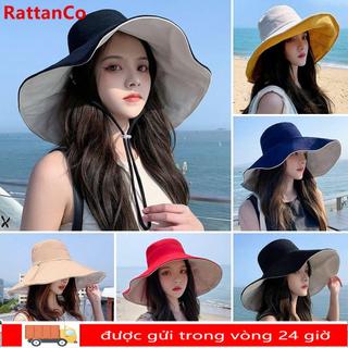 Mũ xô RATTANCO chống tia UV, dễ gấp gọn, phù hợp cho mọi người sử dụng khi đi biển mùa xuân hè