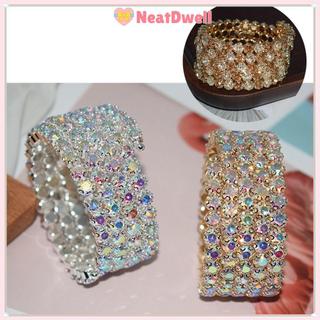 Nẹp cổ tay NEATDWELL pha lê simulate kim cương, trang sức cô dâu, vòng tay cưới
