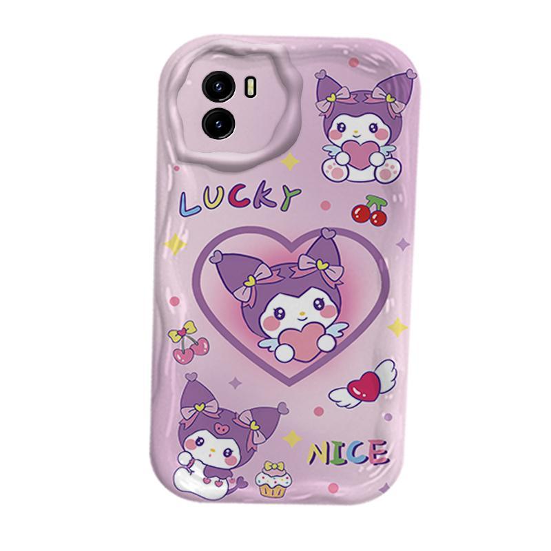 Vỏ Silicon Hoạt Hình Cho VIVO Y15S Y15A Y01 3D Bé Gái TPU Mềm Sanrio Kuromi Cặp Đôi My Melody Vỏ Điện Thoại Chống Sốc