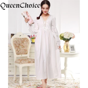 Phụ Nữ Công Chúa Trắng Váy Ngủ Nữ Cotton Vintage Váy Ngủ Ngọt Ngào Đồ Ngủ