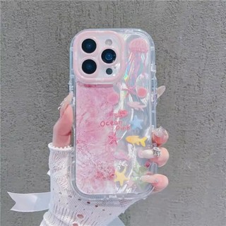 DànhCho IPhone 17 16 15 14 13 12 11 ProMax XR XS Max 7 8 Plus Mùa hè Marine World Feather trường hợp điện thoại