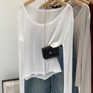 Tencel Lyocell Áo Thun Top Chống Nắng Cho Nữ - Thu Đông 2026