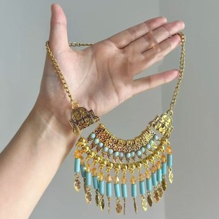 Công Nghiệp Nặng Sỏi Tua Rua Phong Cách Bohemian Xếp Chồng Vòng Cổ Niche Thiết Kế Kỳ Lạ Kỳ Lạ Tất Cả Trận Đấu Vòng Cổ 7QKO