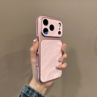 Ốp điện thoại cửa sổ lớn họa tiết núi tuyết sang trọng cho iPhone17 16 15 14 13 Pro Max bảo vệ chống sốc cho máy ảnh và bảo vệ vỏ sau cứng khỏi rơi.